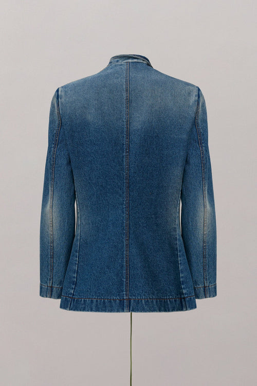 Carnivorous Rose Denim Blazer