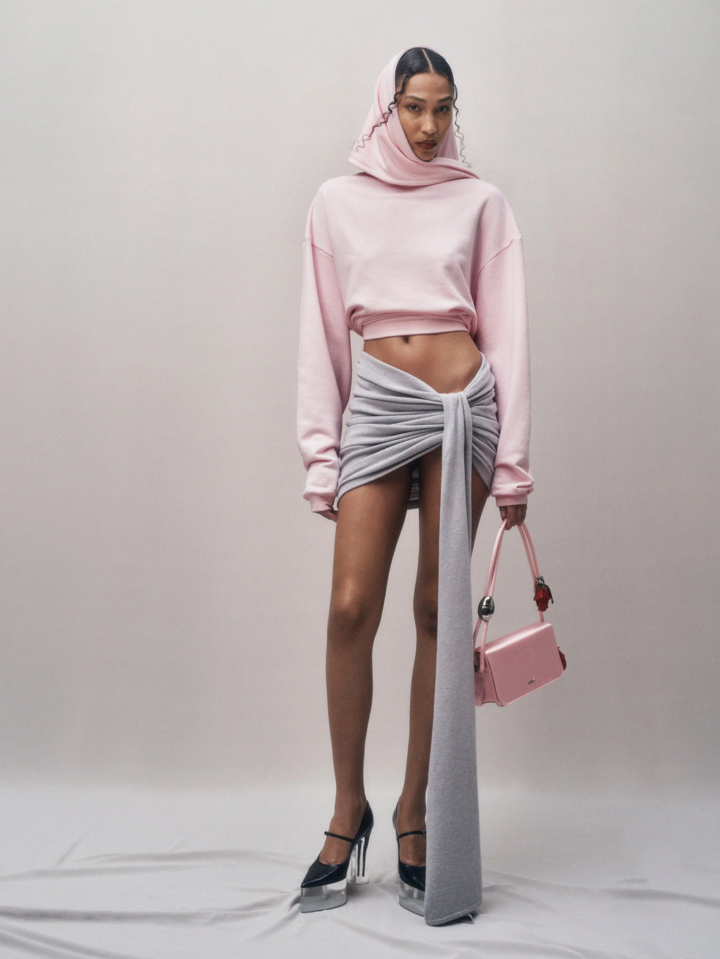 Wrapped in Merino Knitted Mini Skirt