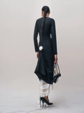 Victorian Multi-Length Midi Dress with Lace Trim