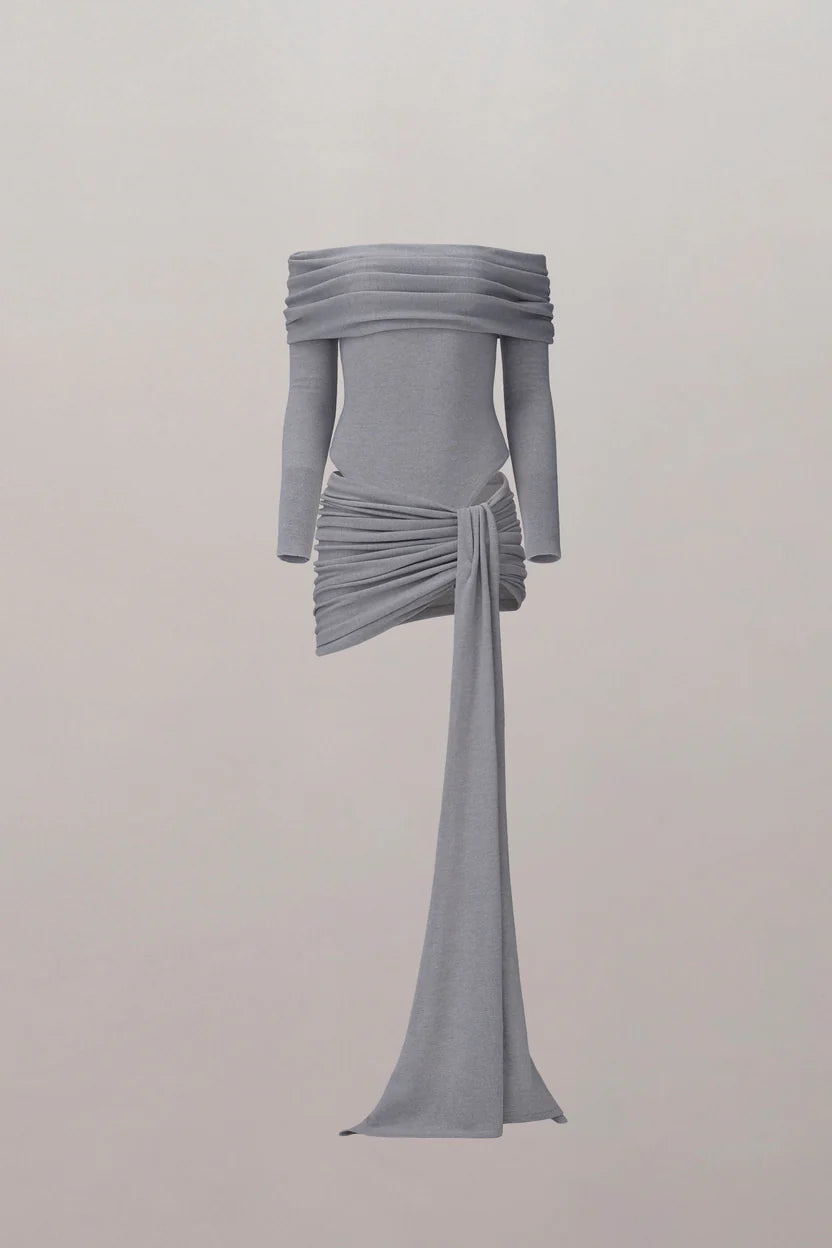 Wrapped in Merino Knitted Mini Skirt