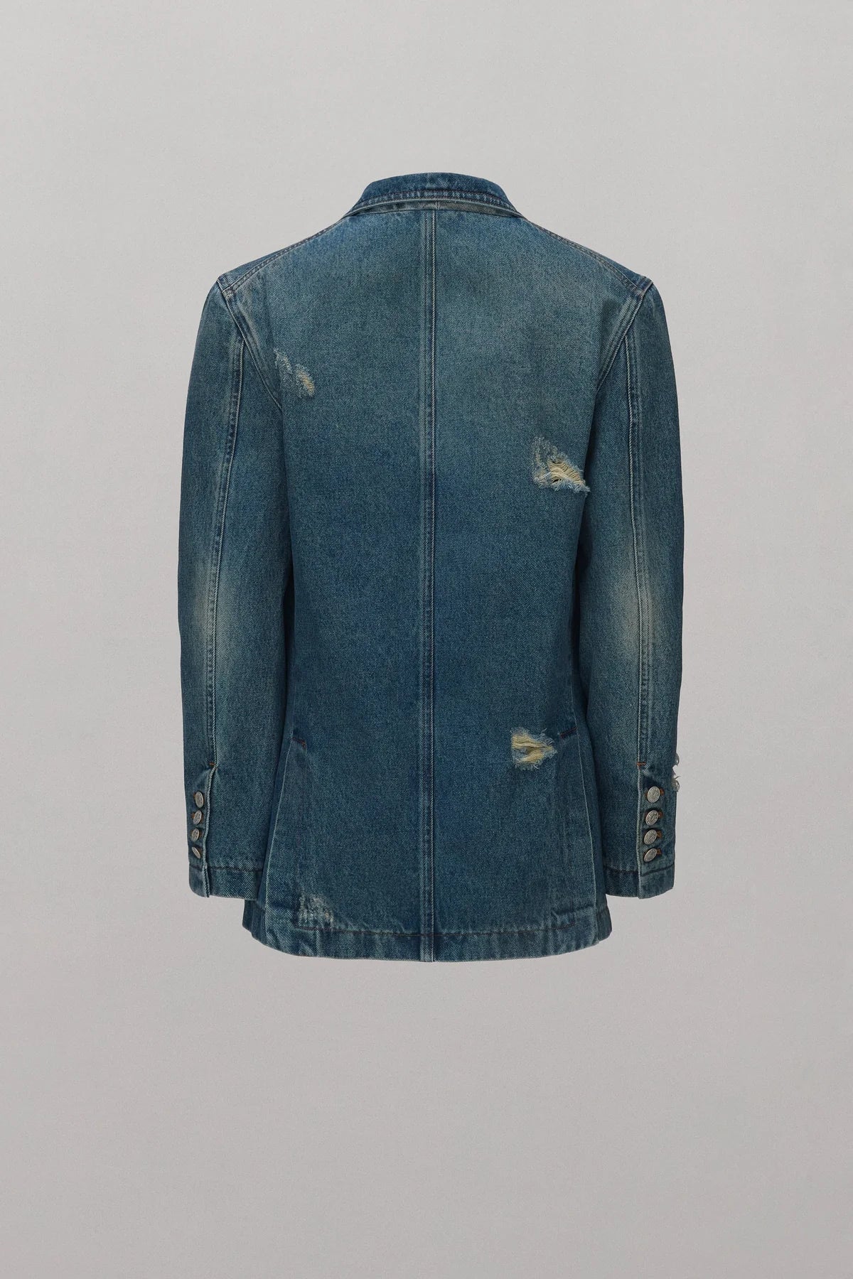 Chest Rose Denim Blazer