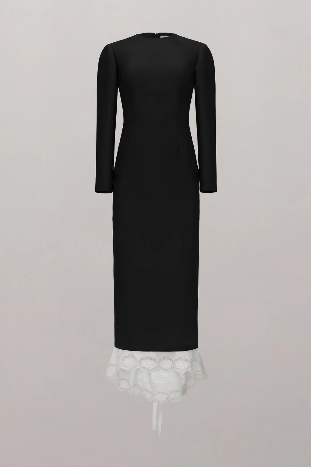 Victorian Multi-Length Midi Dress with Lace Trim